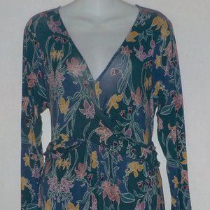 Jessica Simpson Maternity dress sz L 12 14 teal